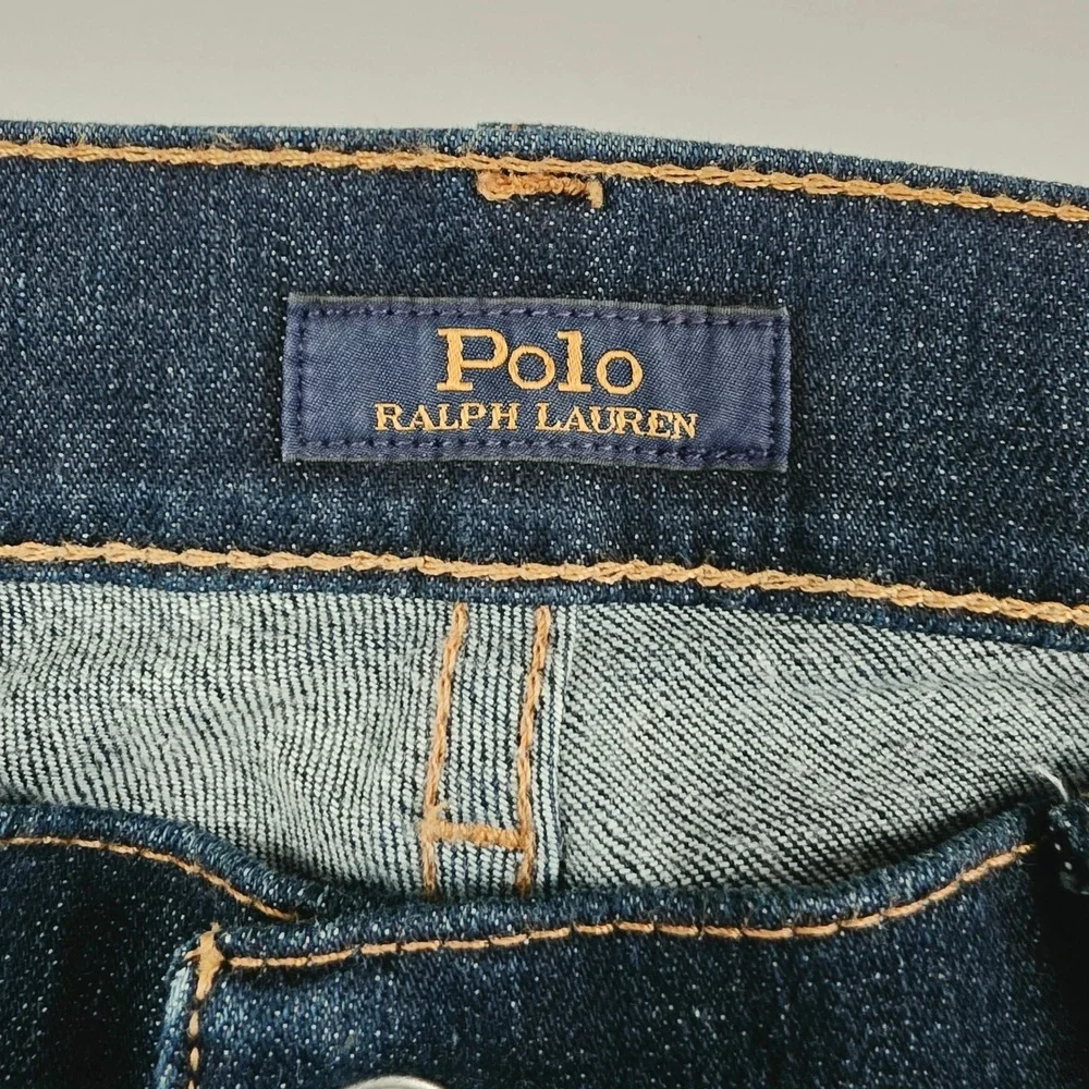 Polo Ralph Lauren Skinny Jeans Mens 33x31 Dark Indigo Quiet Luxury Casual Preppy